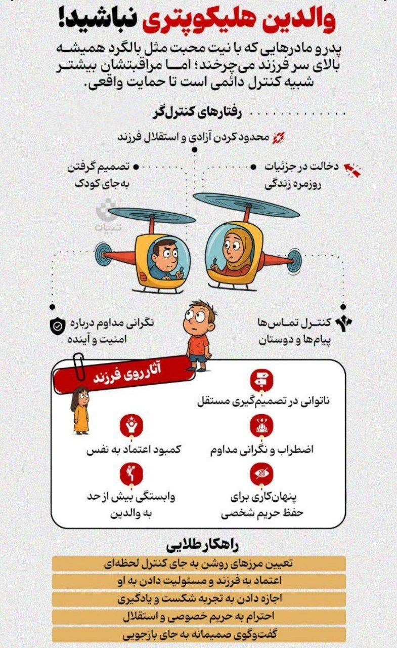 والدین هلیکوپتری نباشید!