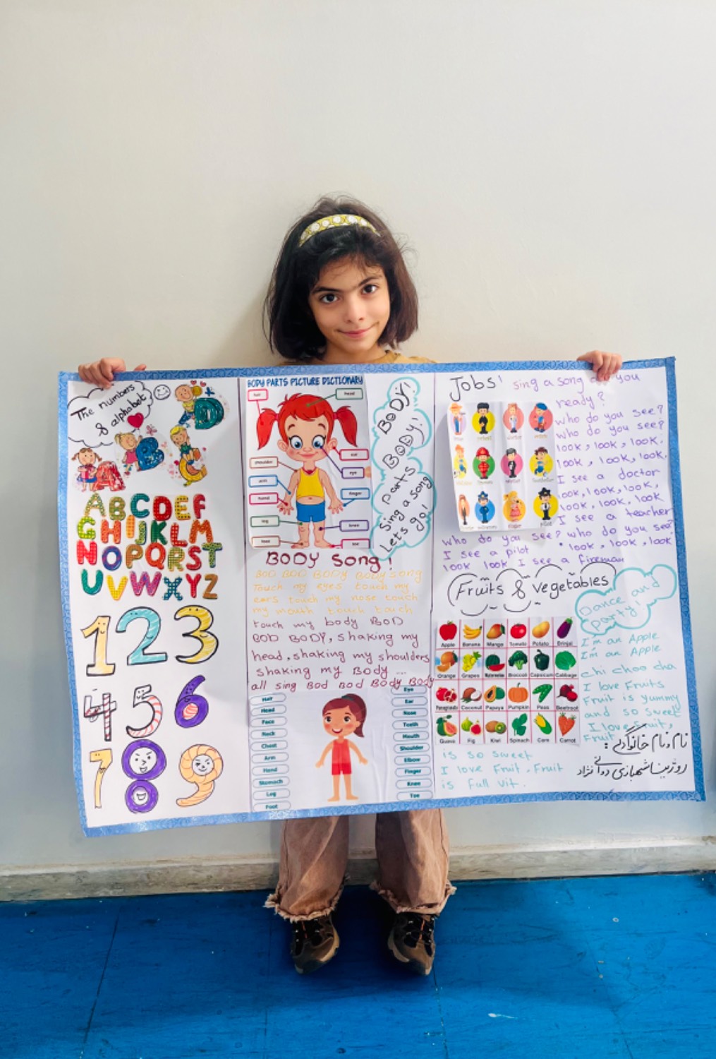 خلاقیت دانش آموزان در کلاس زبان انگلیسی با طراحی پوستر های آموزشی