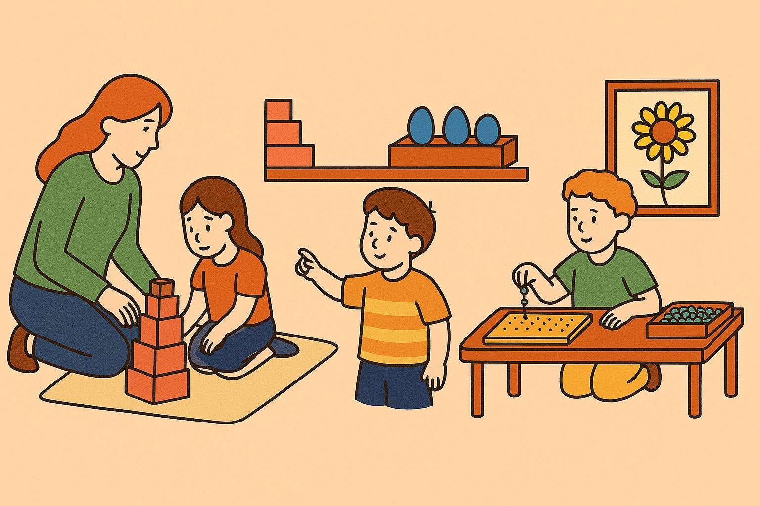 آموزش با روش مونته سوری